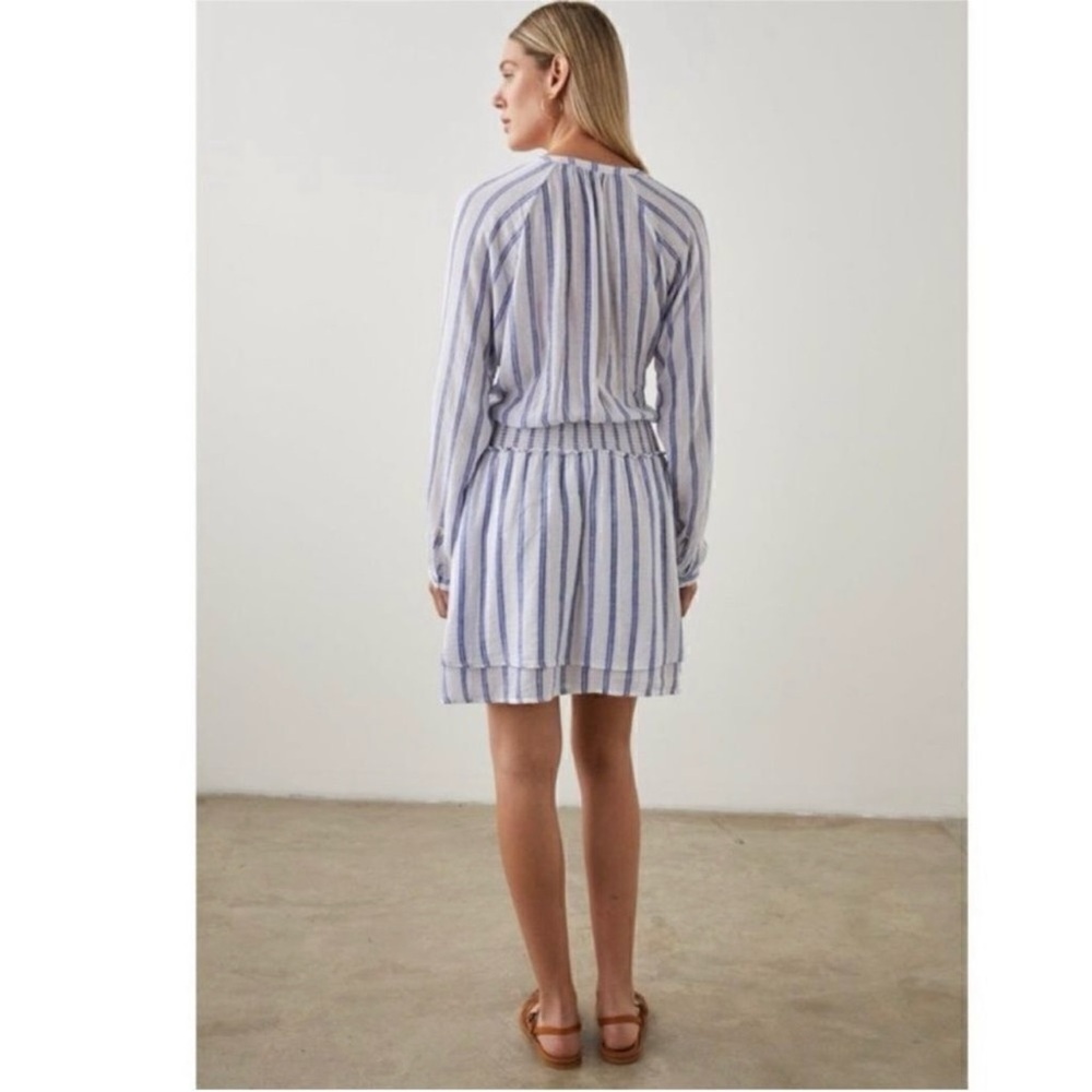 Rails Jasmine Villa Stripe Long Sleeve Linen Blend Dress sz S NWT - Picture 3 of 15